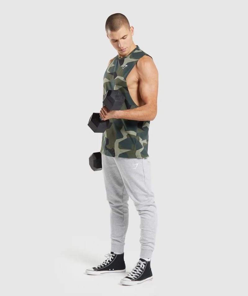 Podkoszulki Gymshark Critical Drop Arm Męskie Camo | PL 498KLC